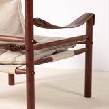 Arne Norell Sirocco Lounge Chair in Ash and Canvas, 1960s Sweden