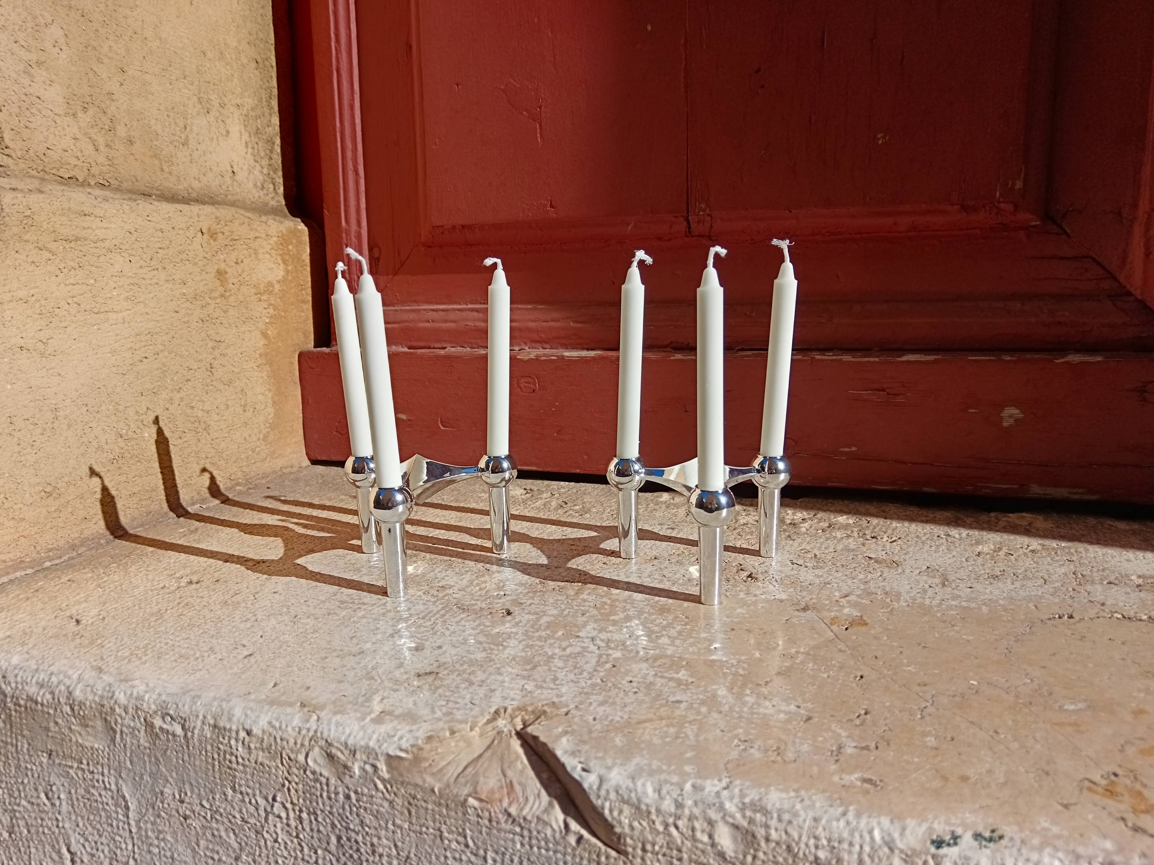 Modular candle holders Stoff Nagel