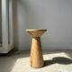 Side table, end of sofa in natural mango monoxyl conical tray H:50cm