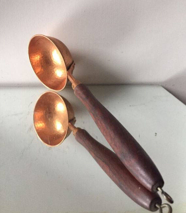Copper ladle with rosewood handle mid century denmark