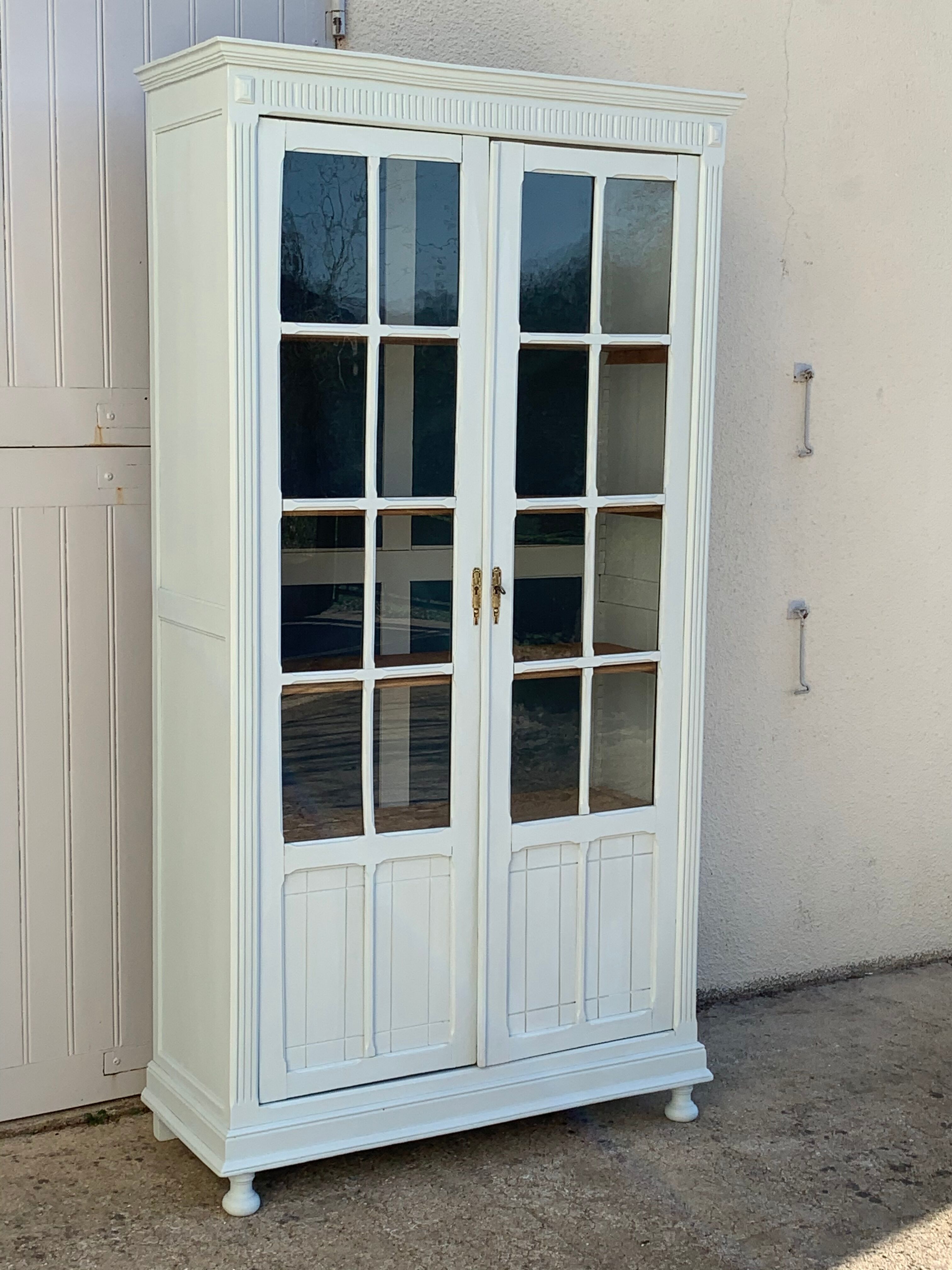 Glass-glazed Parisian wardrobe 1920