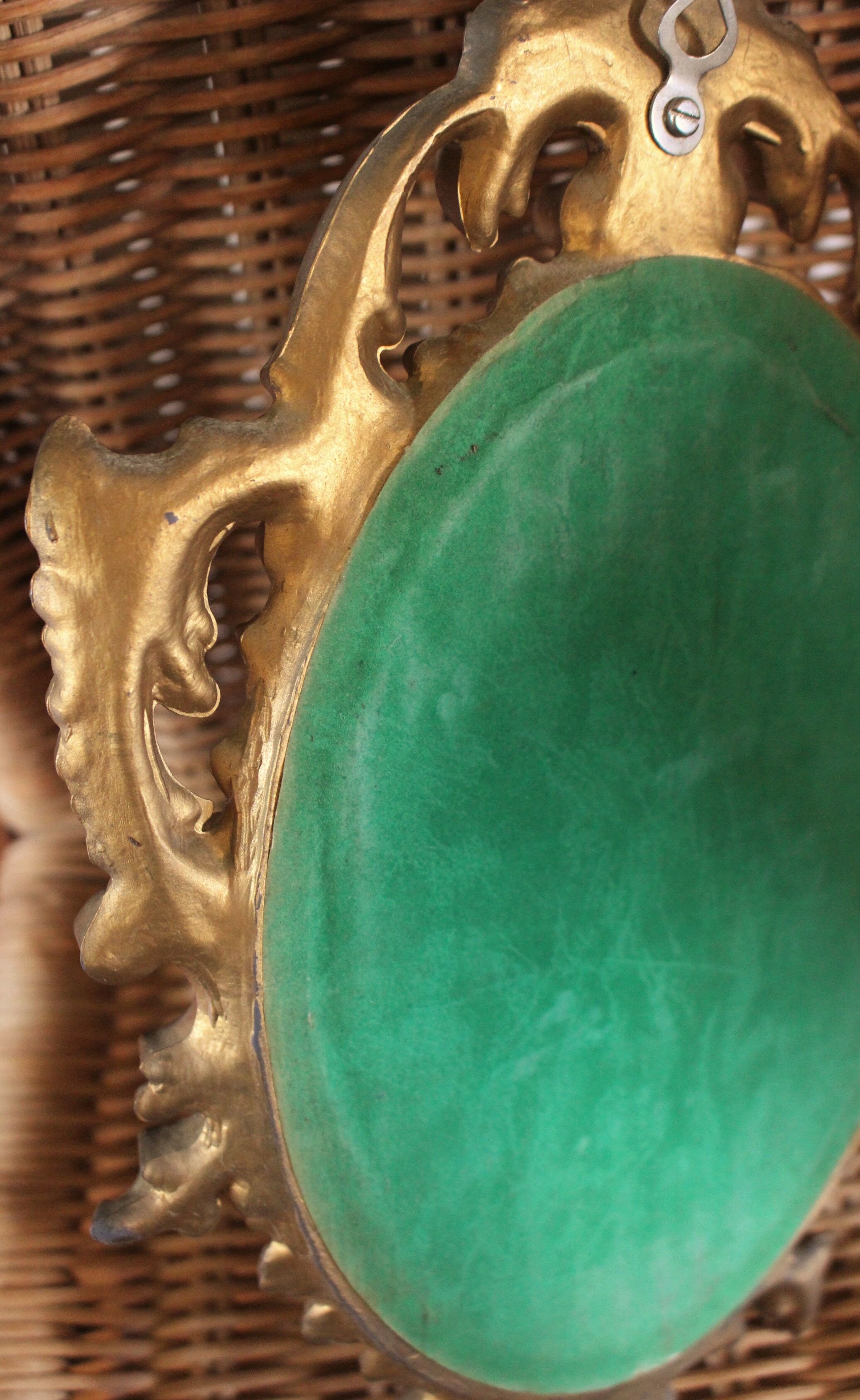 Mirror gilded wood worked vintage