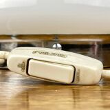 Vintage table lamp in white glass, Italy, 1970s