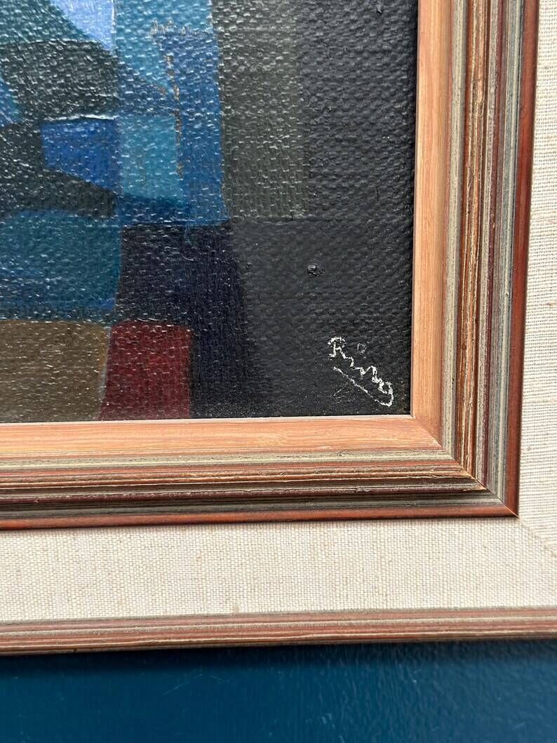 Original Oil on Swedish Panel – "The Snake Charmer" by Ragnar Ring (1908–1999) – Signed – Vintage and Framed – 38 × 60 cm (15" × 23.6")