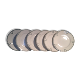 Lot 6 plates flat new factories saint amand
