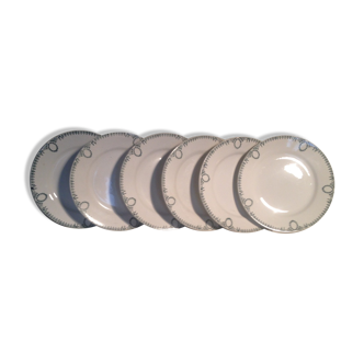 Lot 6 assiettes plates nouvelles usines saint amand