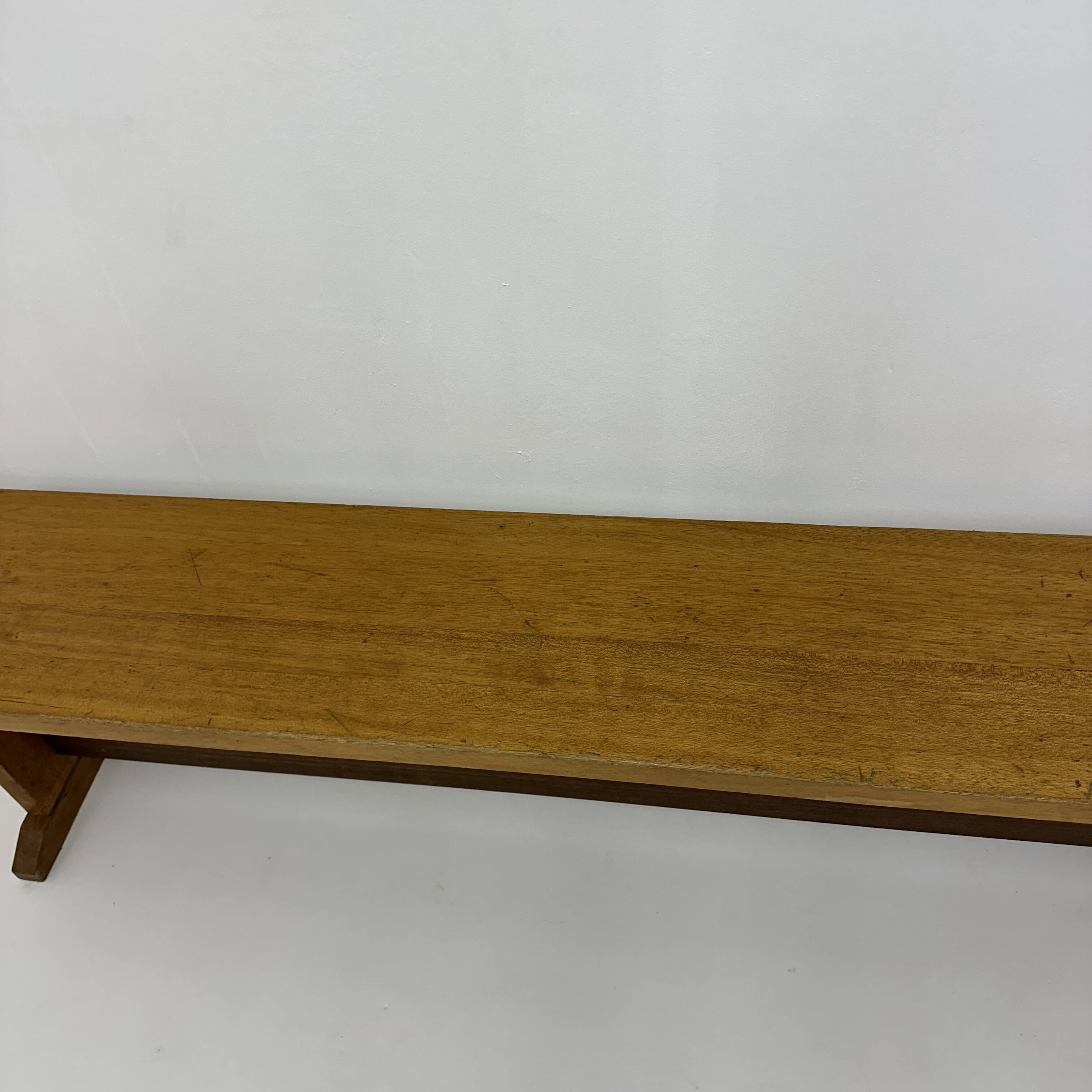 Vintage wooden school bench , 1970’s