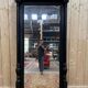 Miroir époque Napoléon III en bois noirci