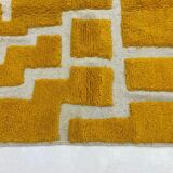 Unique natural wool Moroccan rug 3x2 m