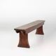 Banc rustique français en chêne brun, vers 1900