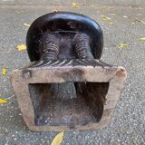 Bamileke African stool from Cameroon, carved in solid wood