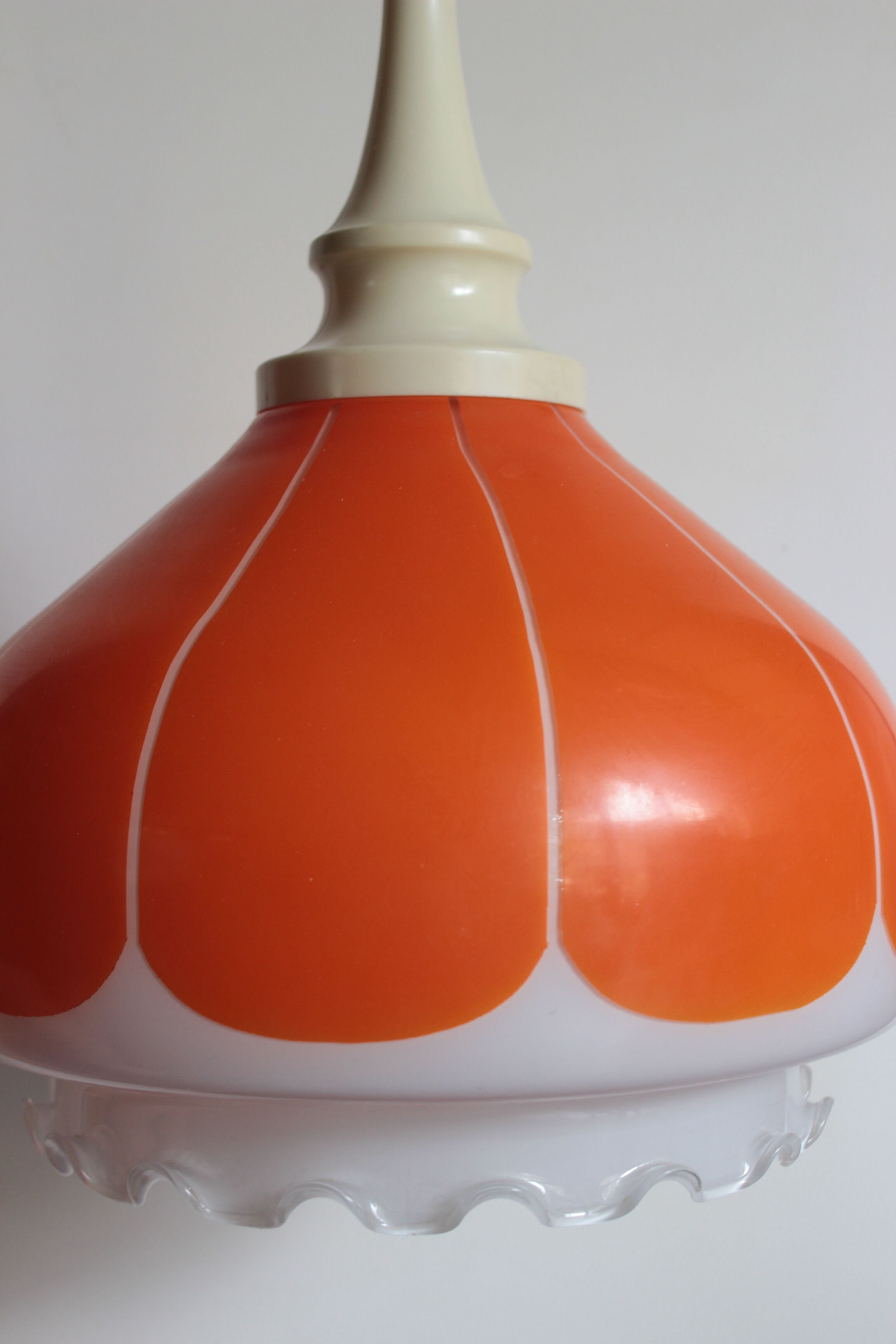Vintage ceiling chandelier 70s orange