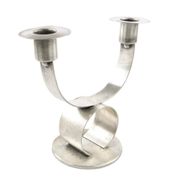 Art Deco two-arm candlestick, metal, WMF, Germany, 1930s