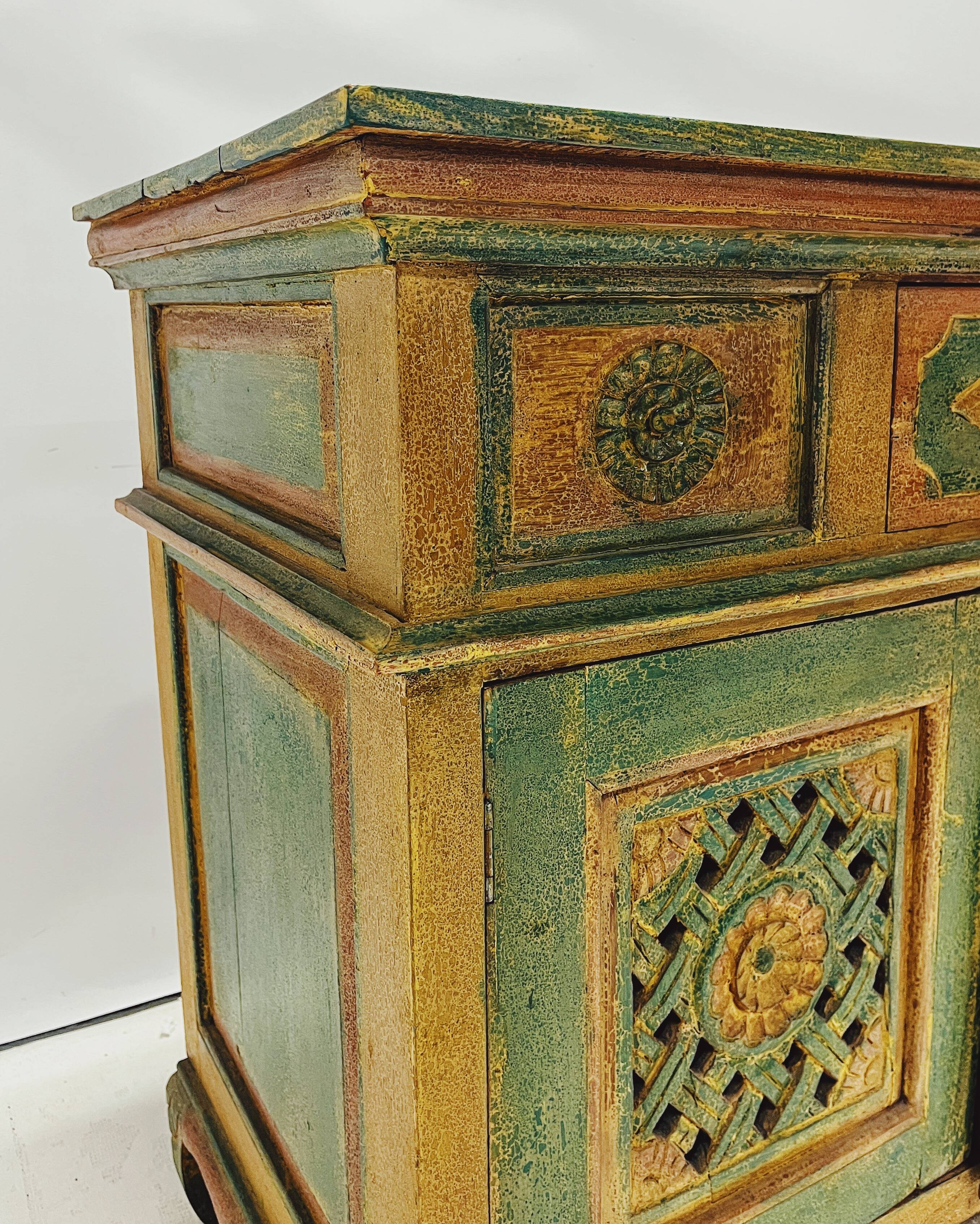 Indian Antique Cabinet with Carvings