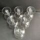 8 Guilloche crystal champagne glasses - Art Nouveau