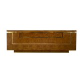 Enfilade en loupe d'orme et laiton, 1970