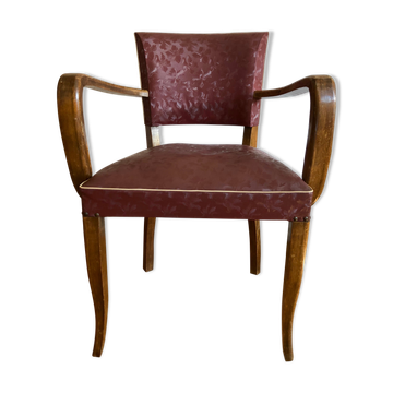 Fauteuil bordeaux 1950