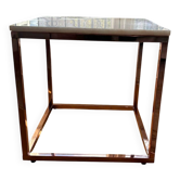 Side table NV Gallery in white marble and copper metal.
