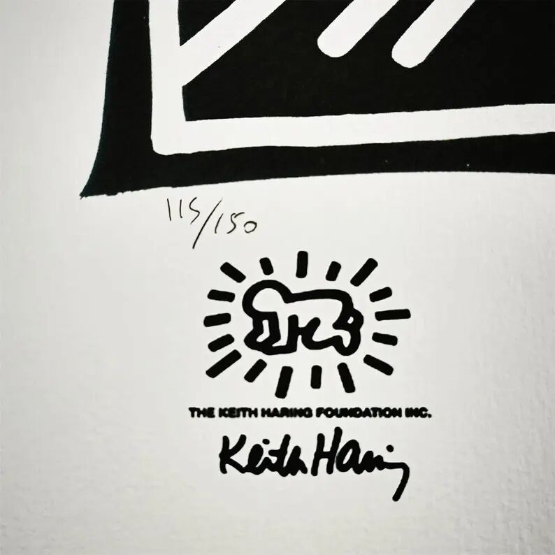 Limited Edition Lithograph by Keith Haring, Numbered in Pencil, 1990s
