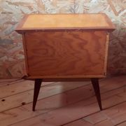 Bedside table with compass feet, 1950s
