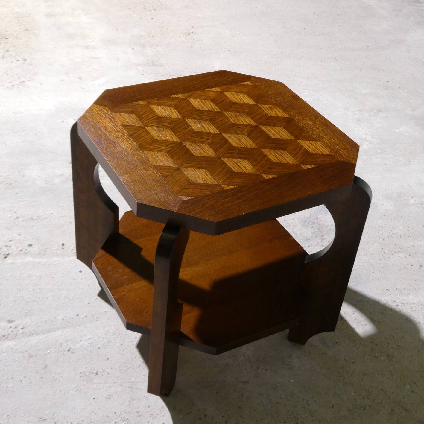 table basse Art Déco en chêne, 1950