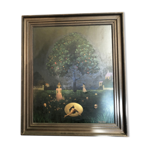 Huile sur toile signée georges
