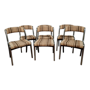 Série de 6 chaises gondole - bois