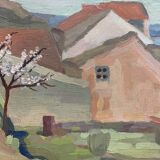 Paysage suédois du milieu du siècle, A. Ericson, 1955