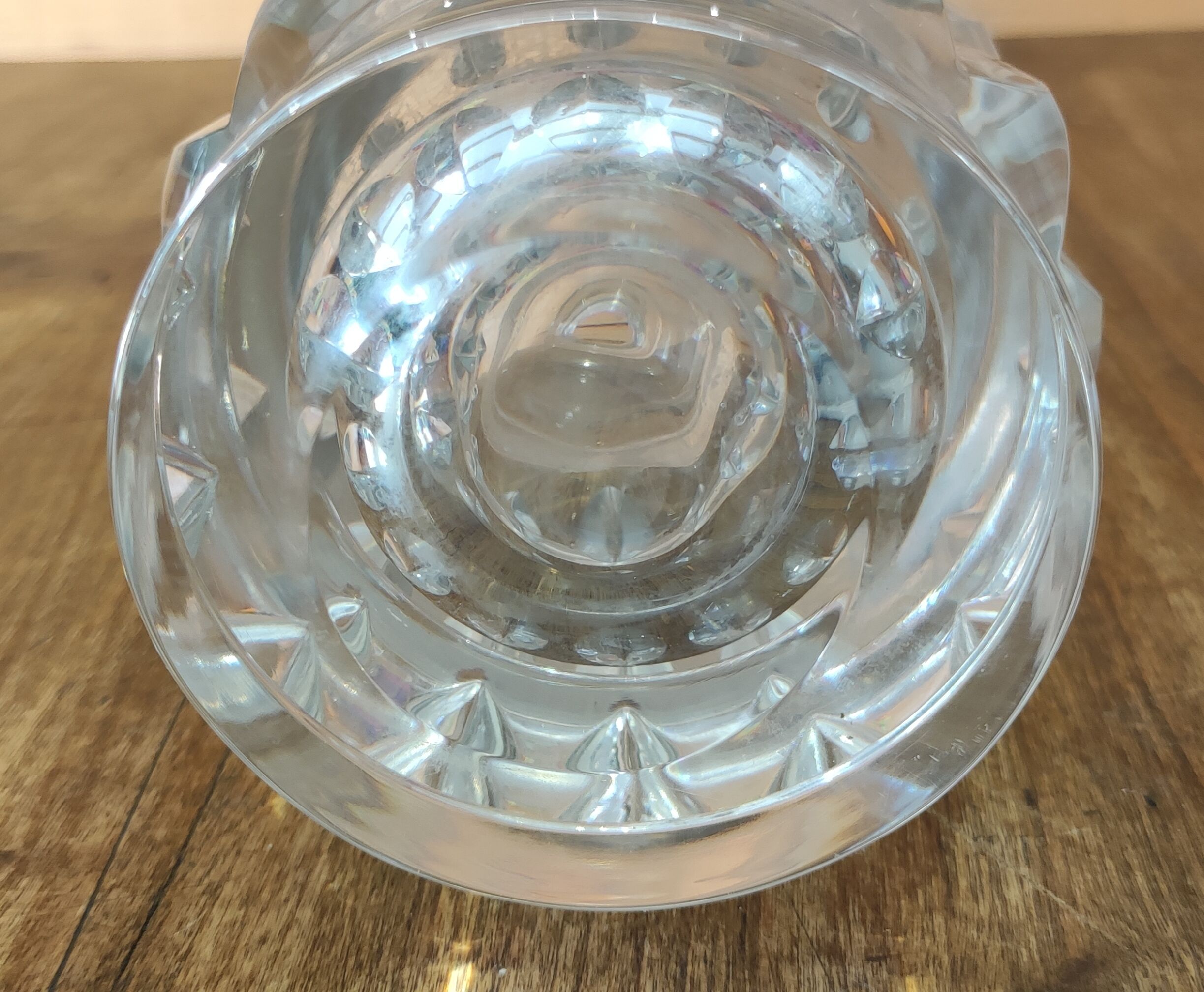 Large antique crystal decanter