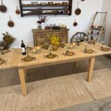 Solid oak table with extensions