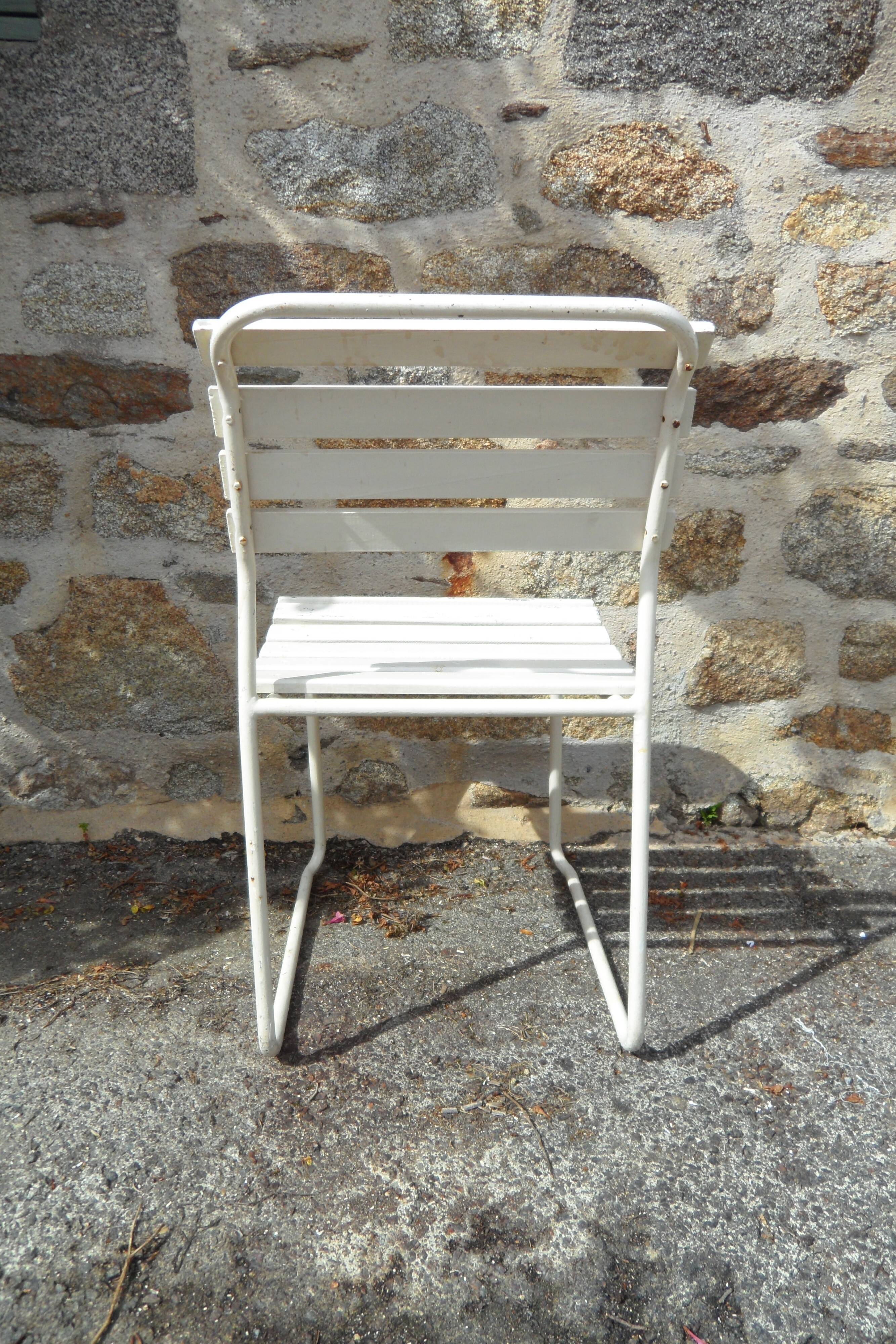 Chair battened vintage 40s