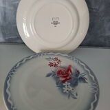 Lot of 4 flat plates Digoin Sarreguemines