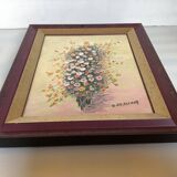 Declercq flowers oil painting frame on canvas