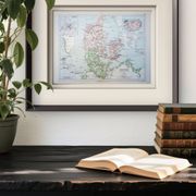Denmark and dependencies, period map, 1887, Authentic