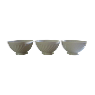 Lot de 3 bols en faïence Sarreguemine