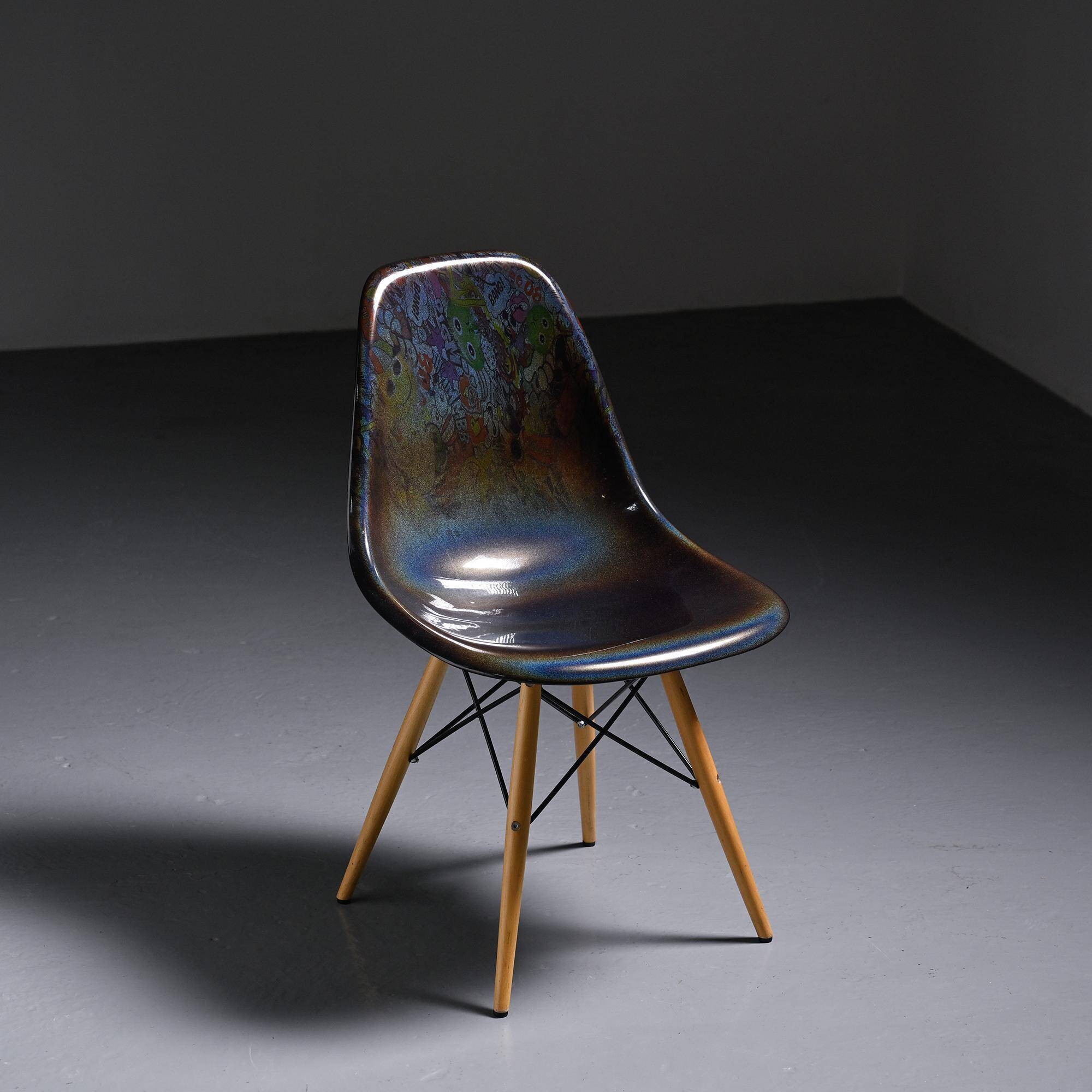 Eames chair customised by an artist, circa 2000