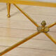 Lot 3 tables pull out brass glass Maison Baguès