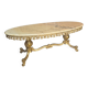 Table basse en bronze et marbre années 1960