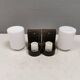 A set of vintage Wall Lamps in ABS Plastic and White Glass, Finland 1980s