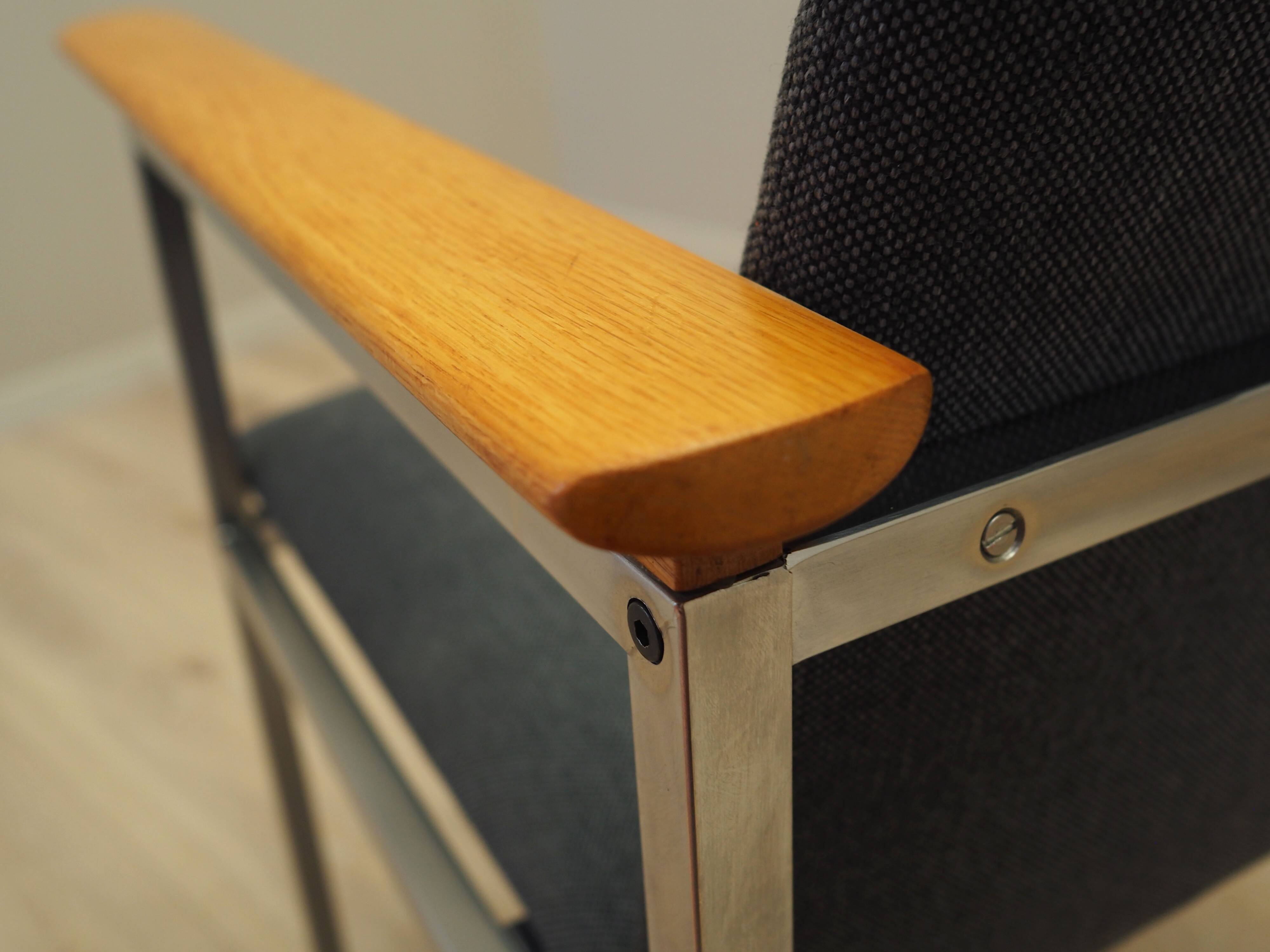 Grey armchair, Danish design, 1960s, designer: Sigvard Bernadotte, manufact