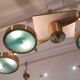 Brass and Murano glass chandelier