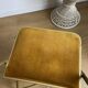 Vintage chaisor folding chair in gold yellow velvet