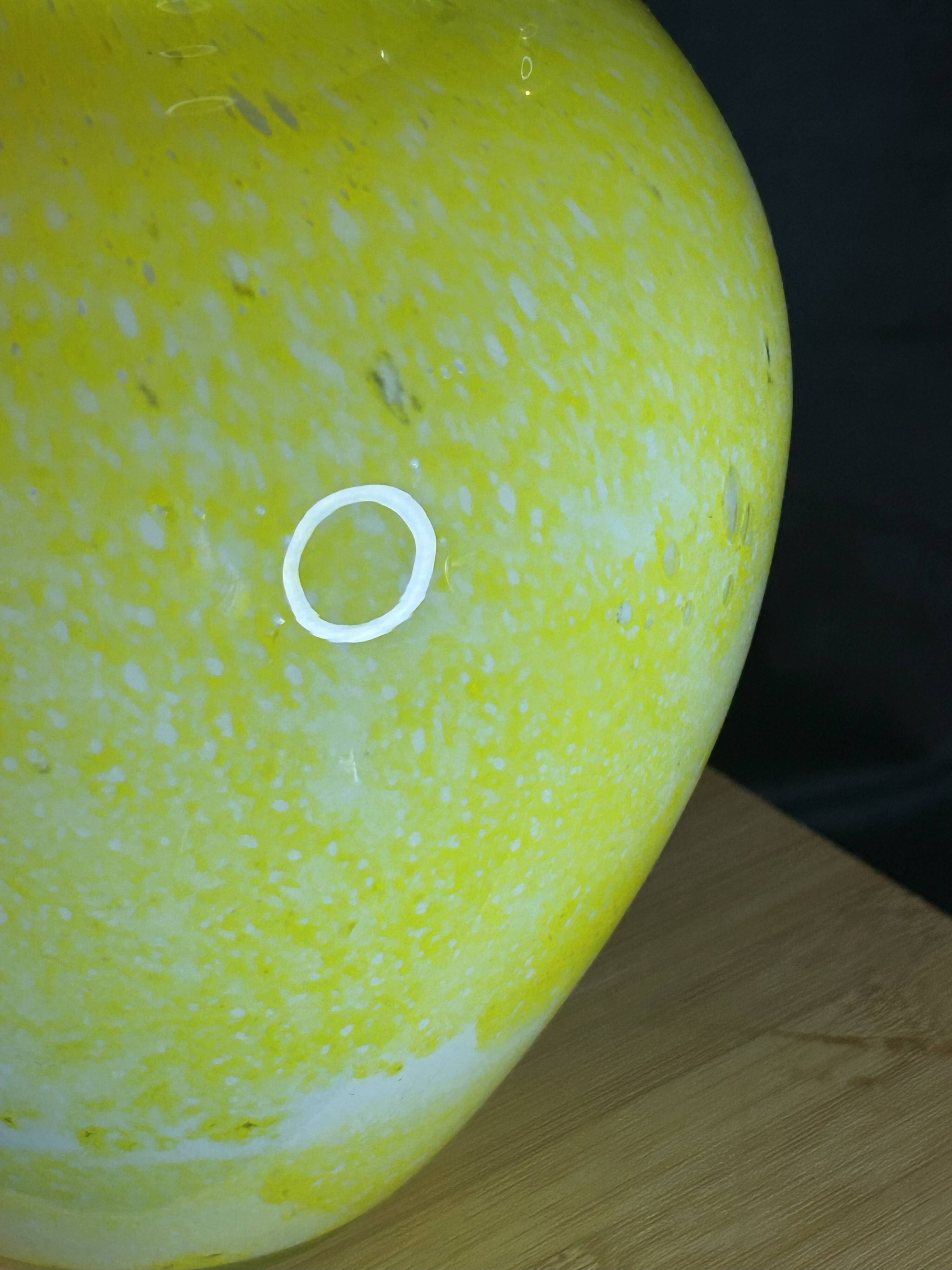 Murano Glass - Moretti Workshop - Large designer glass vase with inclusions