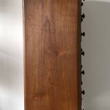 Small Walnut and Cherry Wood Cabinet with Drawer