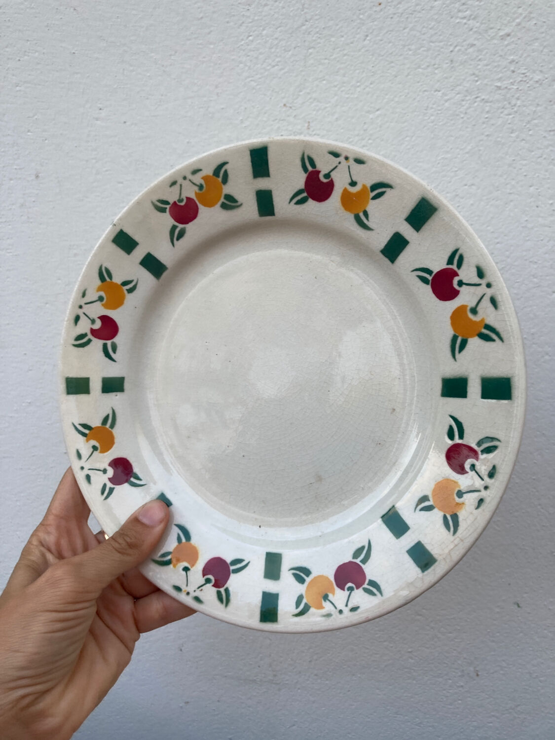 4 assiettes à dessert en porcelaine Gien