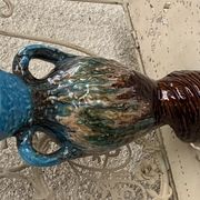Vase amphore en barbotine, céramique émaillée de style vallauris vintage