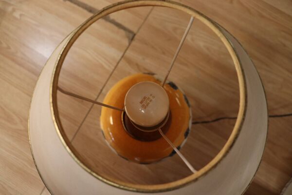 Lampe à poser en faïence de Nancy