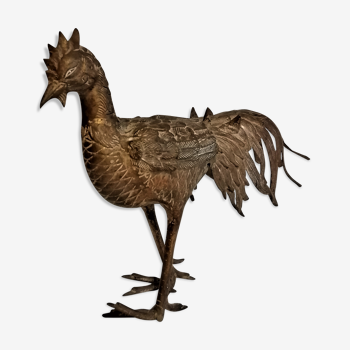 Ancient brass animal representing a rooster