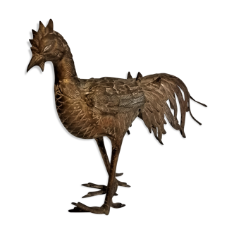 Ancient brass animal representing a rooster