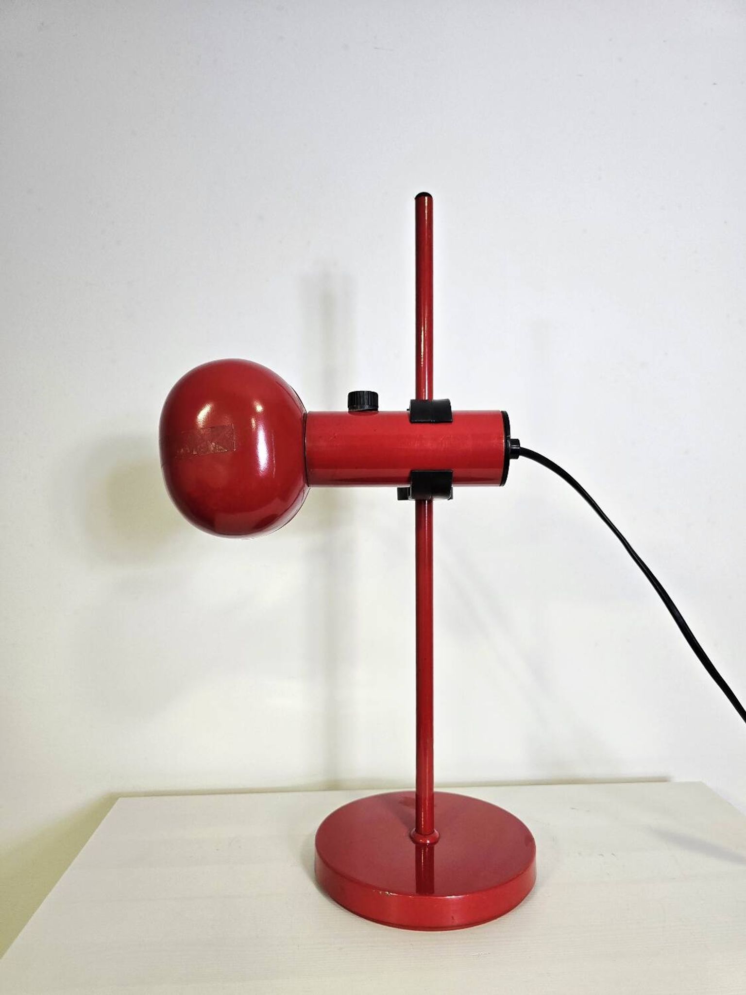70s Red Table Lamp fully adjustable